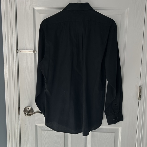 Bergamo New York Men’s Black Long Sleeve Button Down Dress Shirt Size Large - Picture 4 of 4